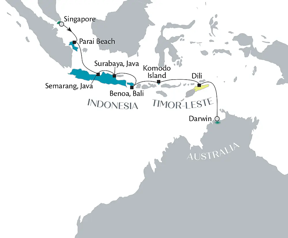 Immersive Indonesia: Singapore to Australia